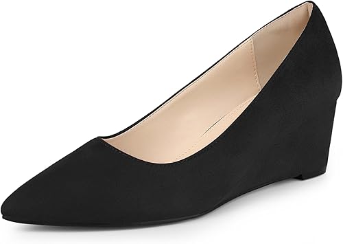 Allegra K Zapatos de tacón puntiagudos para mujer