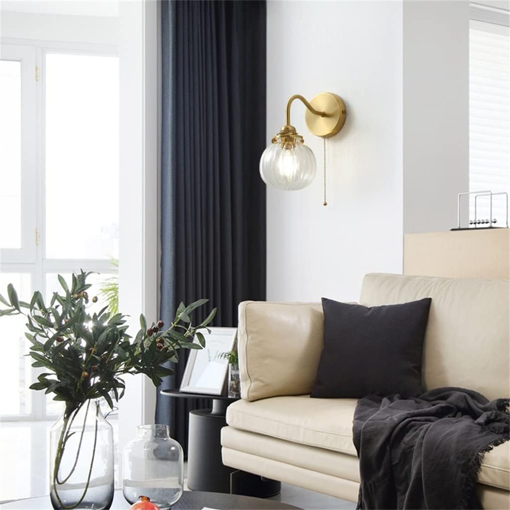 Zipper Wall Light Bathroom Stair Light Glass Ball LED Wall Light Fixtures