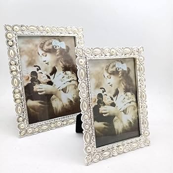 Amazon.co.jp: Xshelley 5x7 パール写真フレーム クリスタル付き