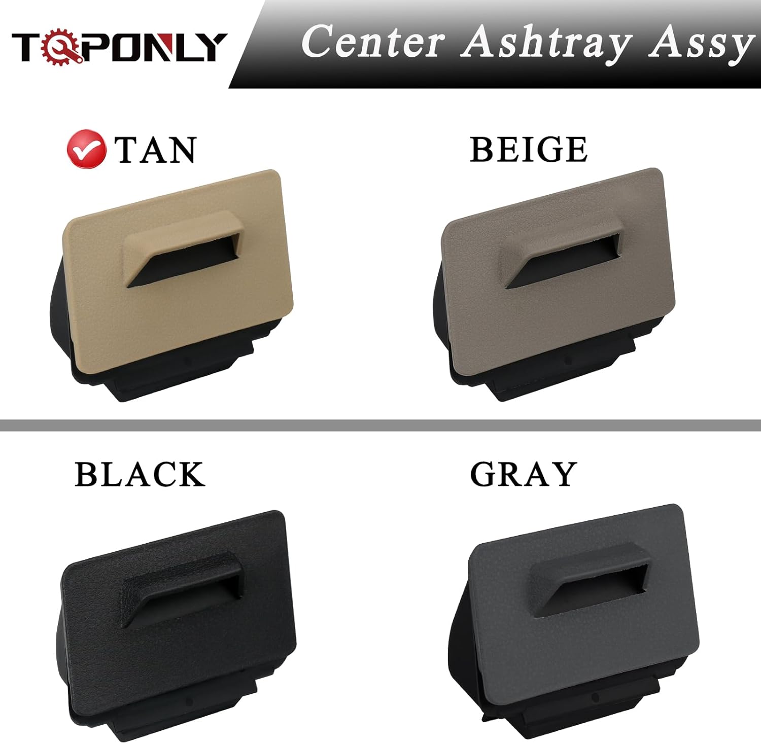 Dash Ash Tray Coin Tray Compatible with 2008-2010 Ford F250 F350 F450 F550 Super Duty Truck (Camel)