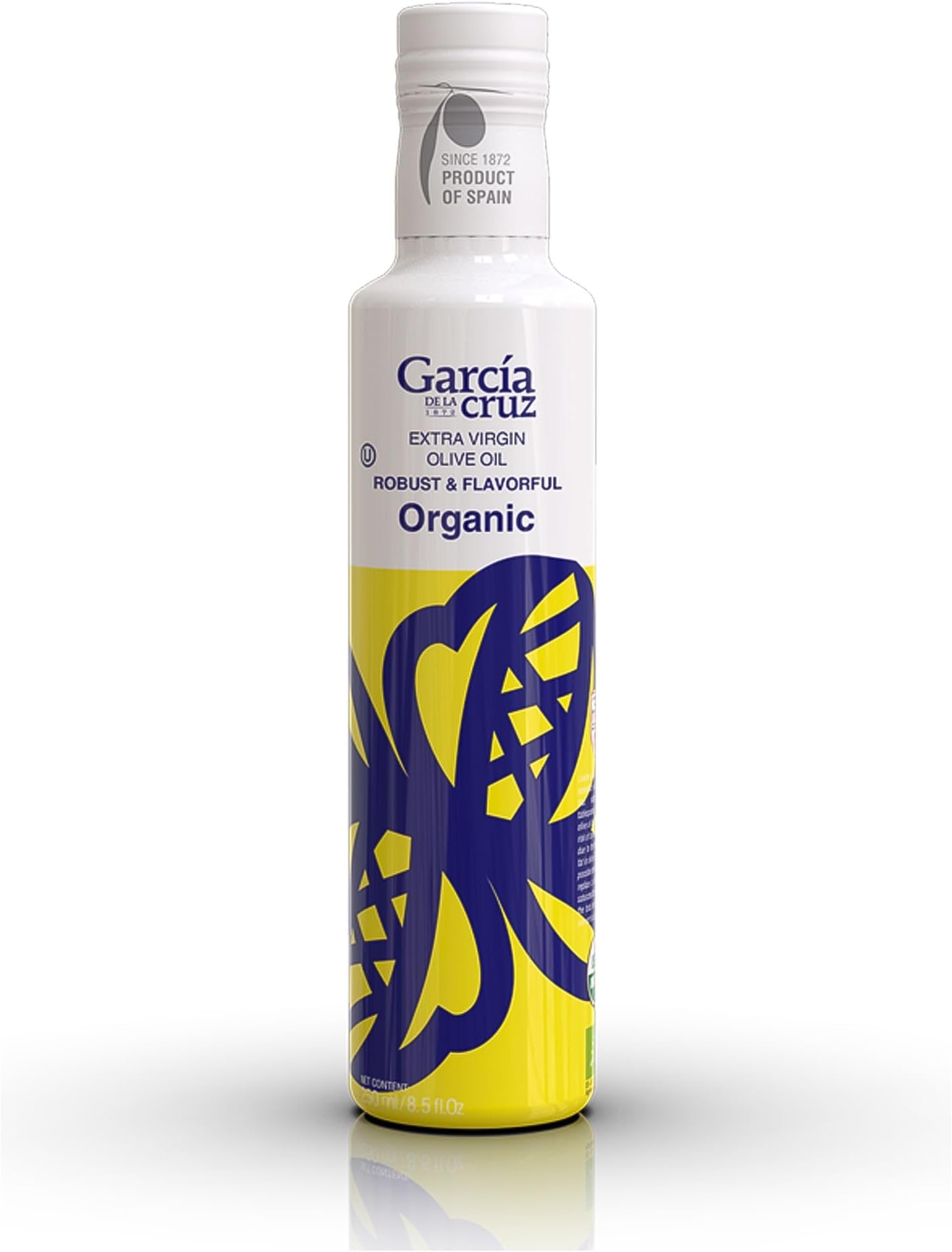 GARCÍA DE LA CRUZ - Organic Extra Virgin Olive Oil, Variety Picual, Single Varietal, Smooth Body, Balanced Flavour, Origin Spain, Montes de Toledo, Glass Bottle - 250 ml