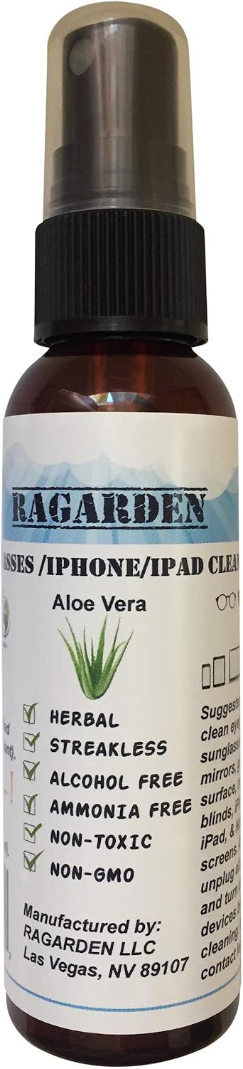 Eyeglasses/iPhone/iPad Cleaner. Aloe Vera Floral Water. 2 oz Spray Bottle.