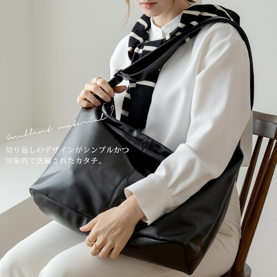 ま*な様 レザー ショルダーバッグ ブラック レザーショルダーバッグ - ブラック - レディース | H&M JP