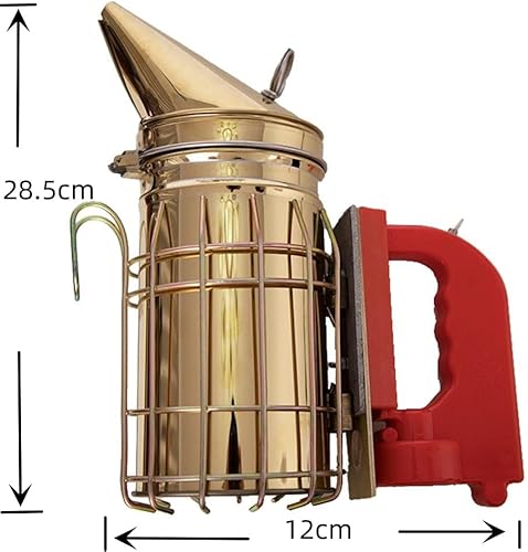 Miniatura 2 de HALAWAKA Ahumador de colmena de abeja de acero inoxidable con escudo térmico, equipo de apicultura dedicado al apicultor