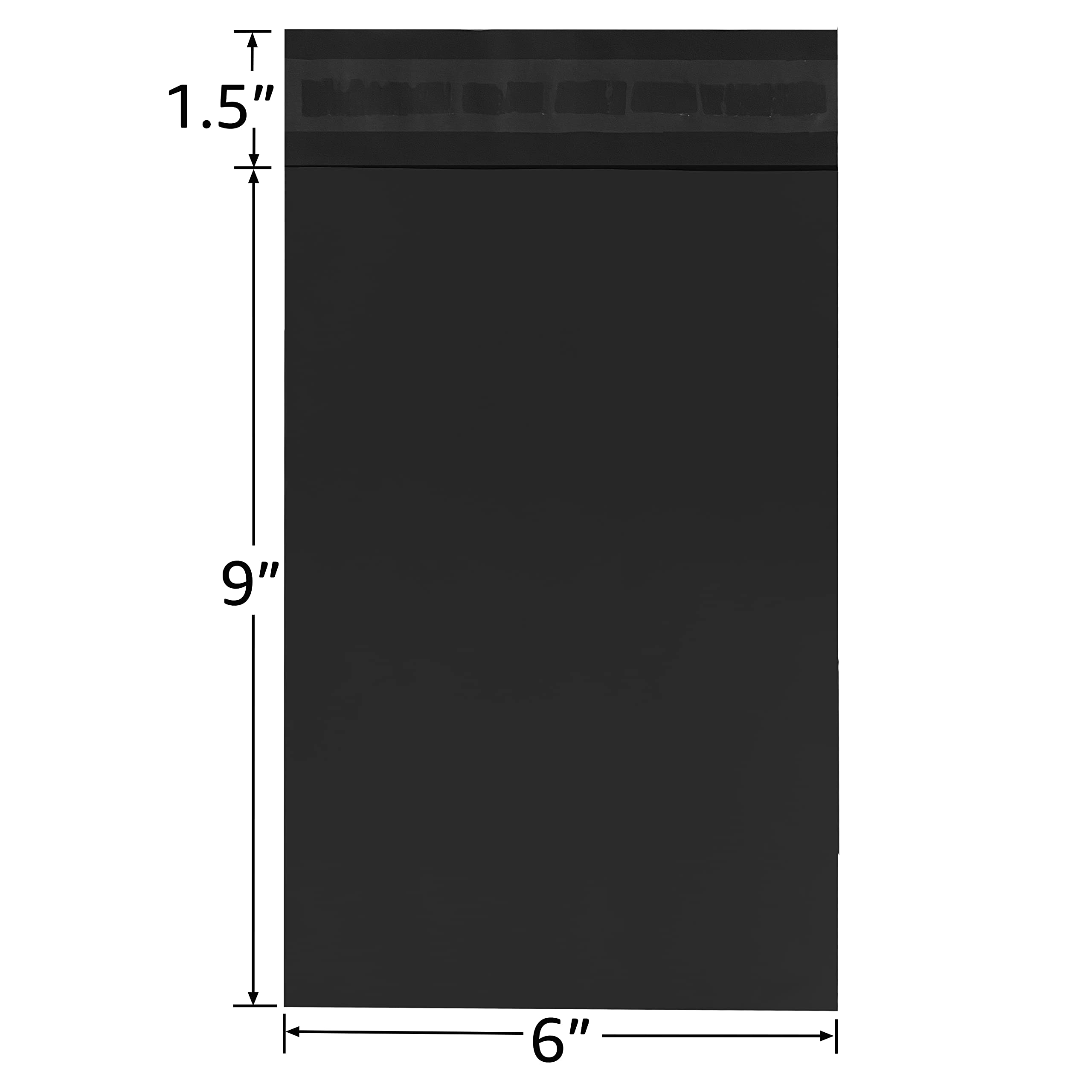 Sobres de polietileno de colores, paquete de: (negro, 6 x 9 pulgadas, paquete de 1000). Sé creativo con tu embalaje con sobres de colores