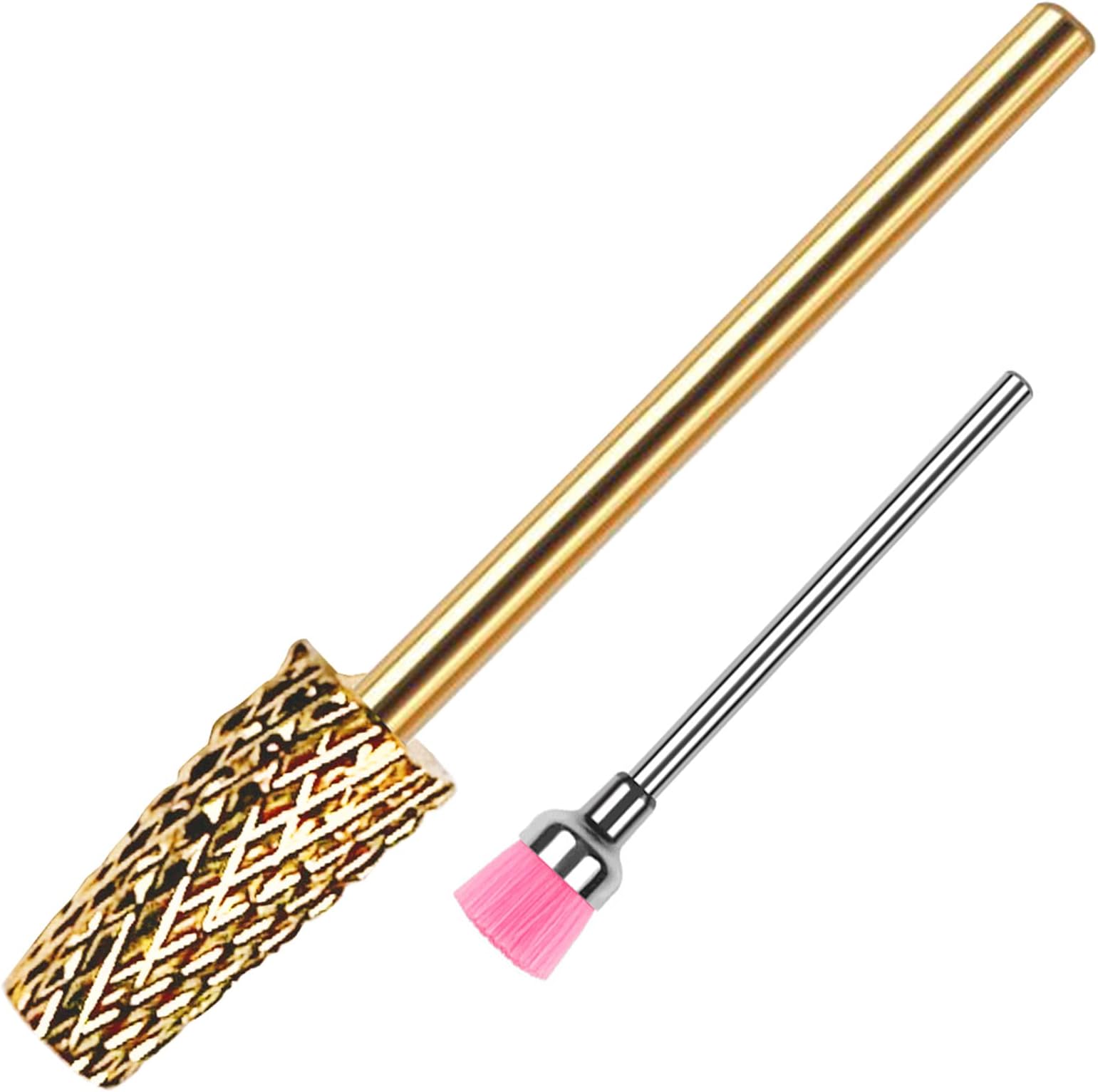 Nail Carbide 5 in 1 Bit, Multi-function Tapered Shape Nail Drill Bit, 2 Way Rotate Use for both Left to Right Handed, 3/32" Shank for Fast Remove Acrylic or Hard Gel (EMDA011-Medium-M)