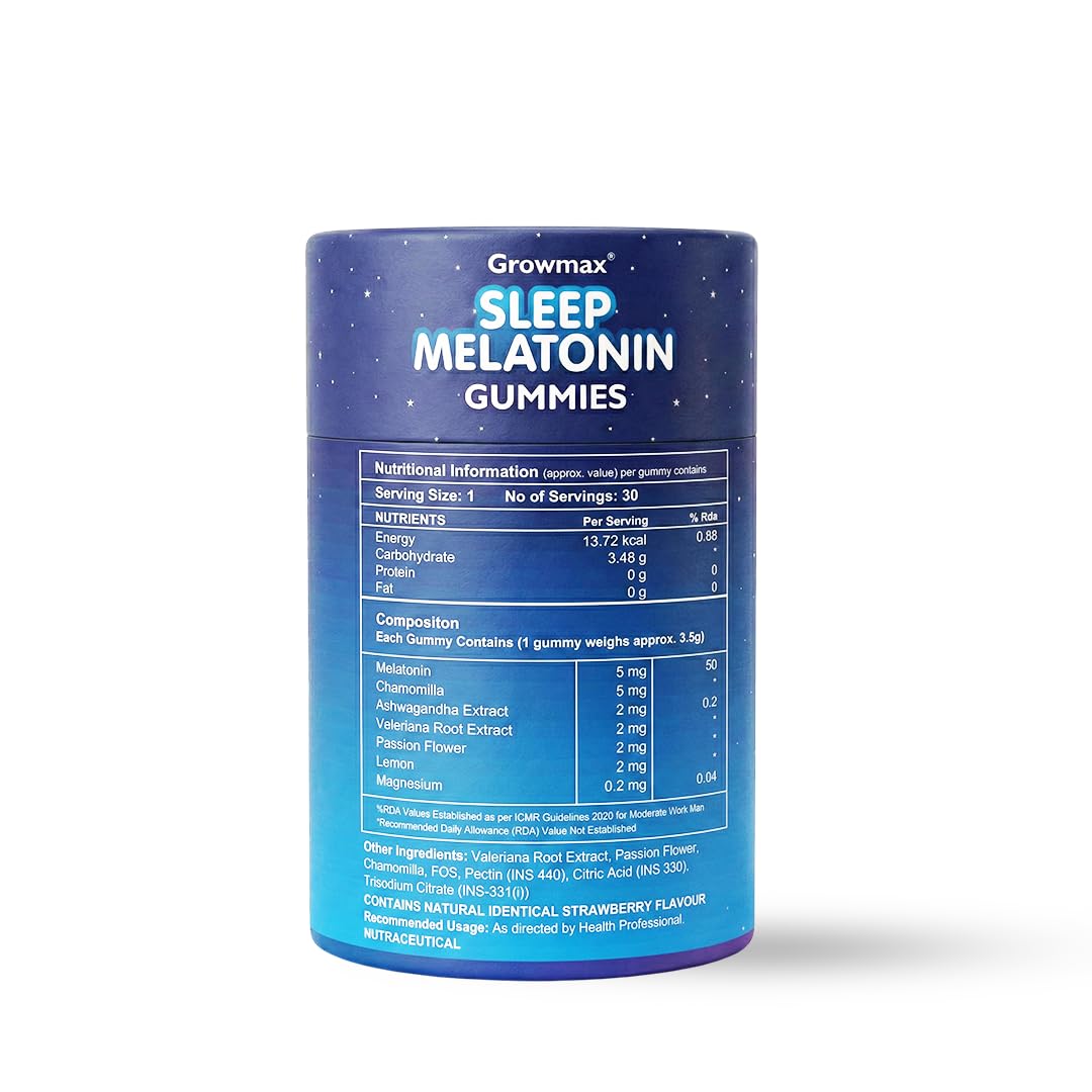 Melatonin 5mg Sleep Gummies | Sugar Free | Strawberry | 30 Gummies — Amazon image 8