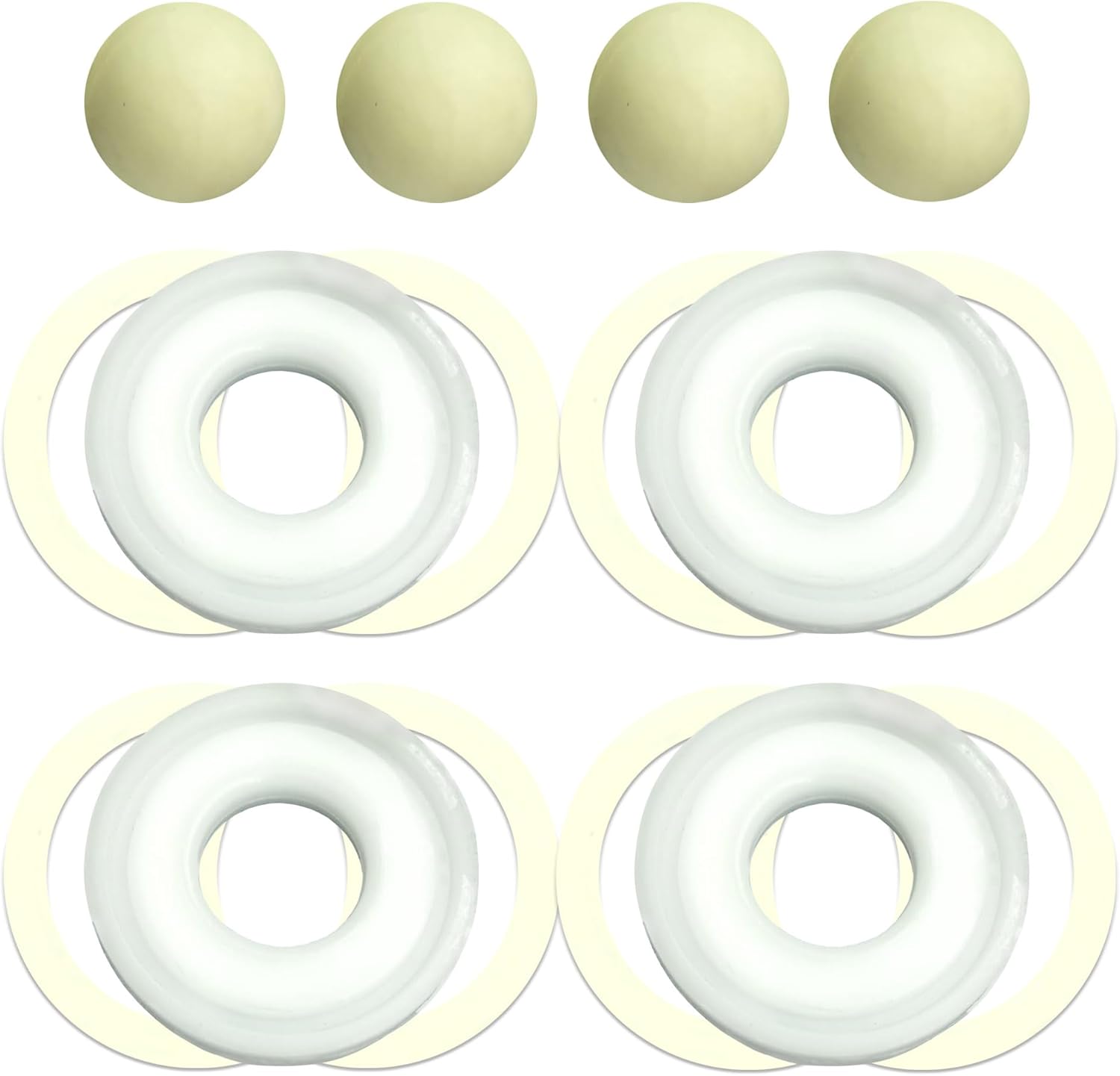 Vestapomp Air Operated Double Diaphragm Pump Ball and Ball Seats Replacement Kits (Santoprene Ball Kit, For 1" VP10 Pumps)
