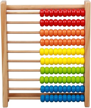 Amazon Co Jp Toymytoy 玉そろばん 木製 レインボーアバカス 珠算 子供 100 数字おもちゃ 知育玩具計算ツール キッズ用品3歳 4歳 5歳 6歳小学生 おもちゃ