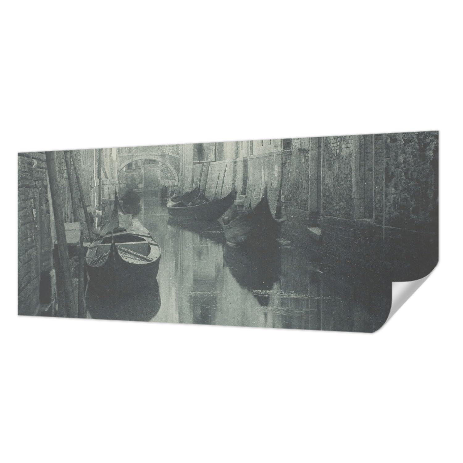 Papier peint photo autocollant 250x104 cm décoration salon panoramique résistant Vieux canal