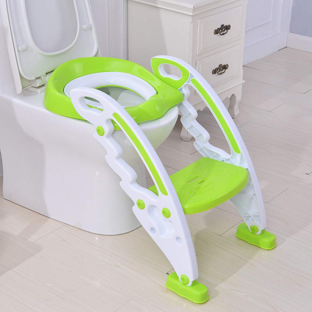 Reductor De WC Plegable, Asiento De Inodoro para Inodoro Entrenador De Inodoro para Niños Pequeños con Escalera De Taburete para Niño Y Niña,Blue