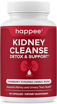 Kidney Cleanse Detox & Repair Formula – Natural Kidney Support Supplement with Cranberry & 21 Herbs for Renal, Bladder, & Urinary Tract Health – Flush Toxins & Renew - 60 Capsules