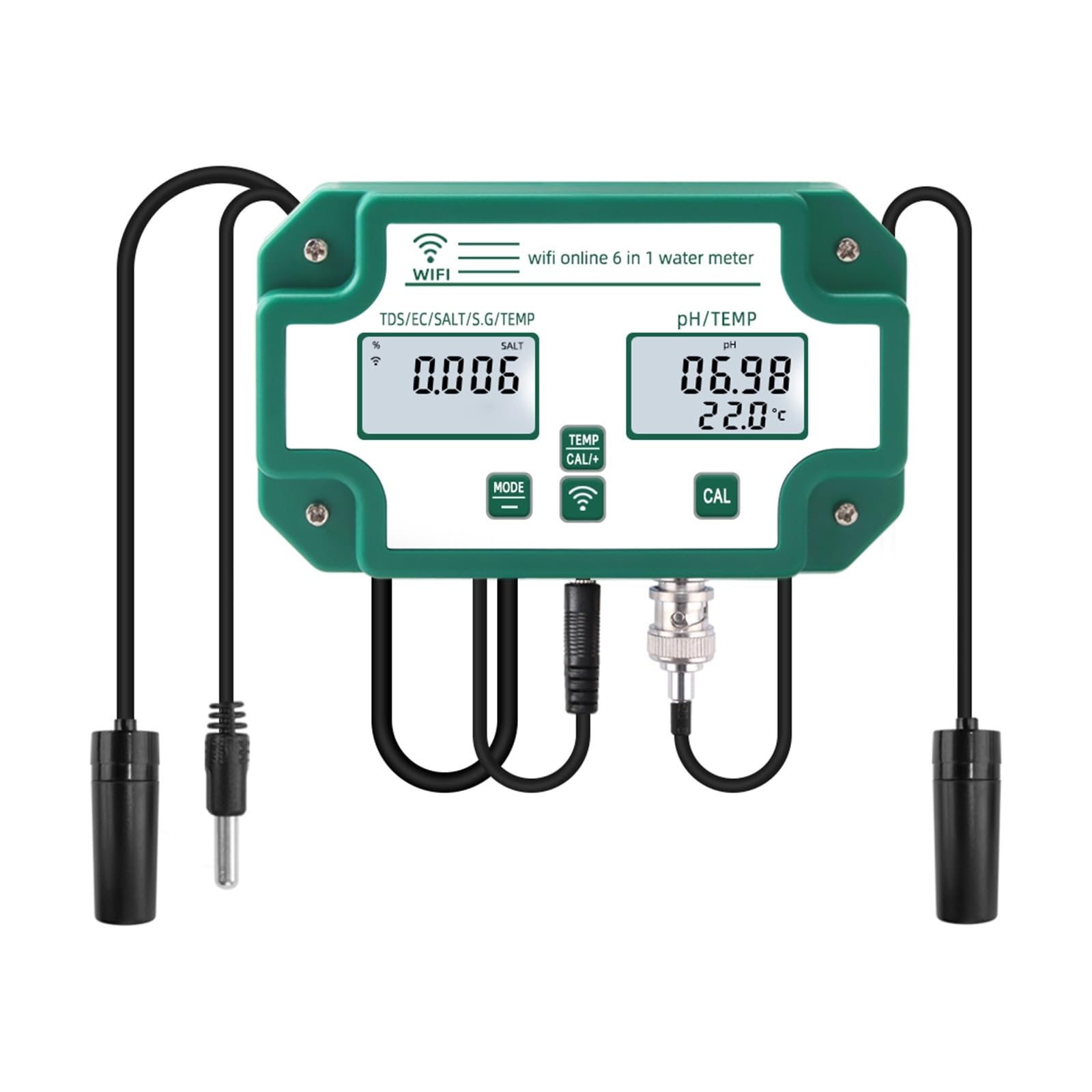 Testeur PH, Compteur numérique PH EC TDS Salt SG.Temp, testeur de qualité de l'eau, enregistreur de données, Moniteur Intelligent 6 en 1, contrôle par Application Tuya(3)