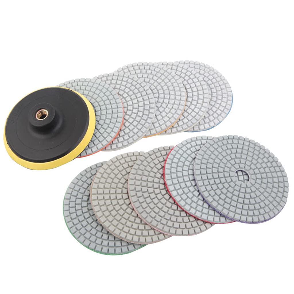 Polierpads Gummi für Marmor Stein Schleifpads Polierpads Bohrer Adapter und Haken
