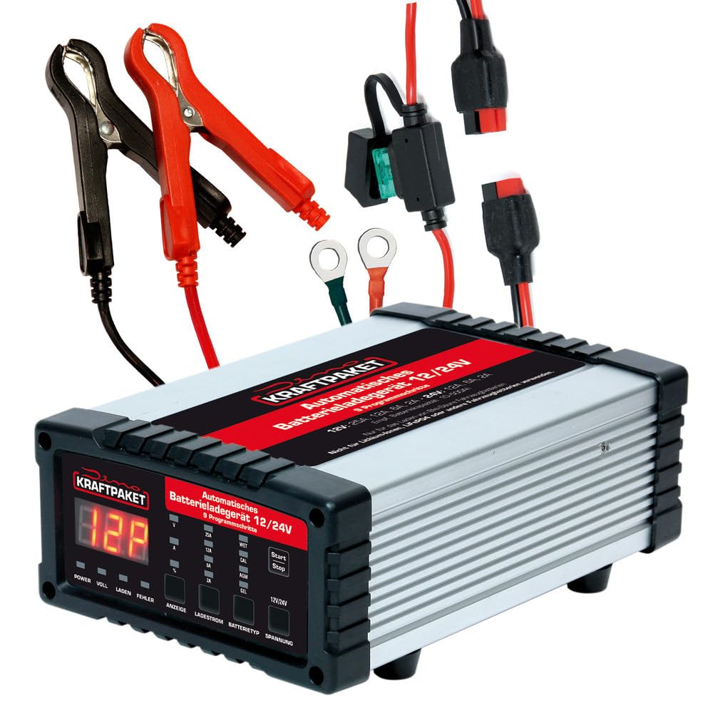 Dino KRAFTPAKET 136340 Ładowarka do akumulatorów 12 V/24 V 25 A/12 A/6 a/2 a