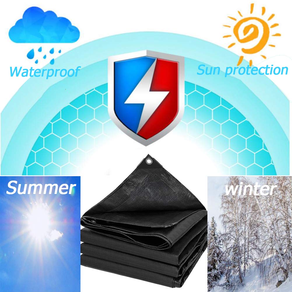 Bâche imperméable en polyéthylène pour protection solaire et chaleur idéale pour le camping en plein air et la tente