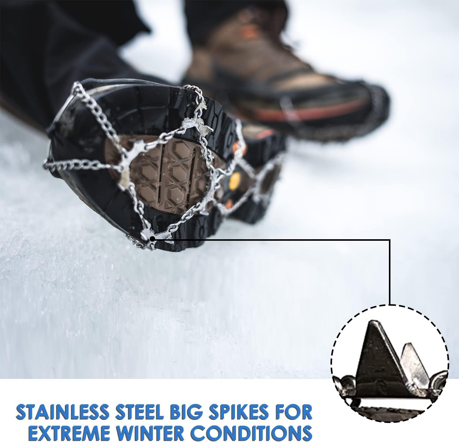 limm ice traction cleats rolled up and packed in a bag