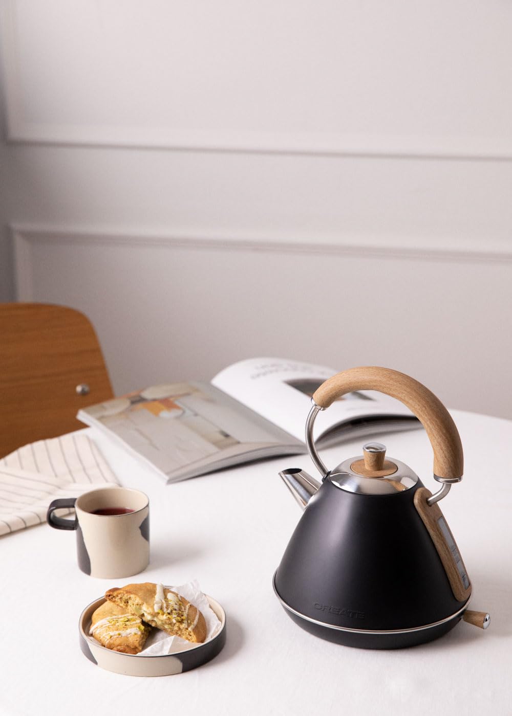 Toaster Retro Schwarz + Wasserkocher Retro Schwarz 1L Set
