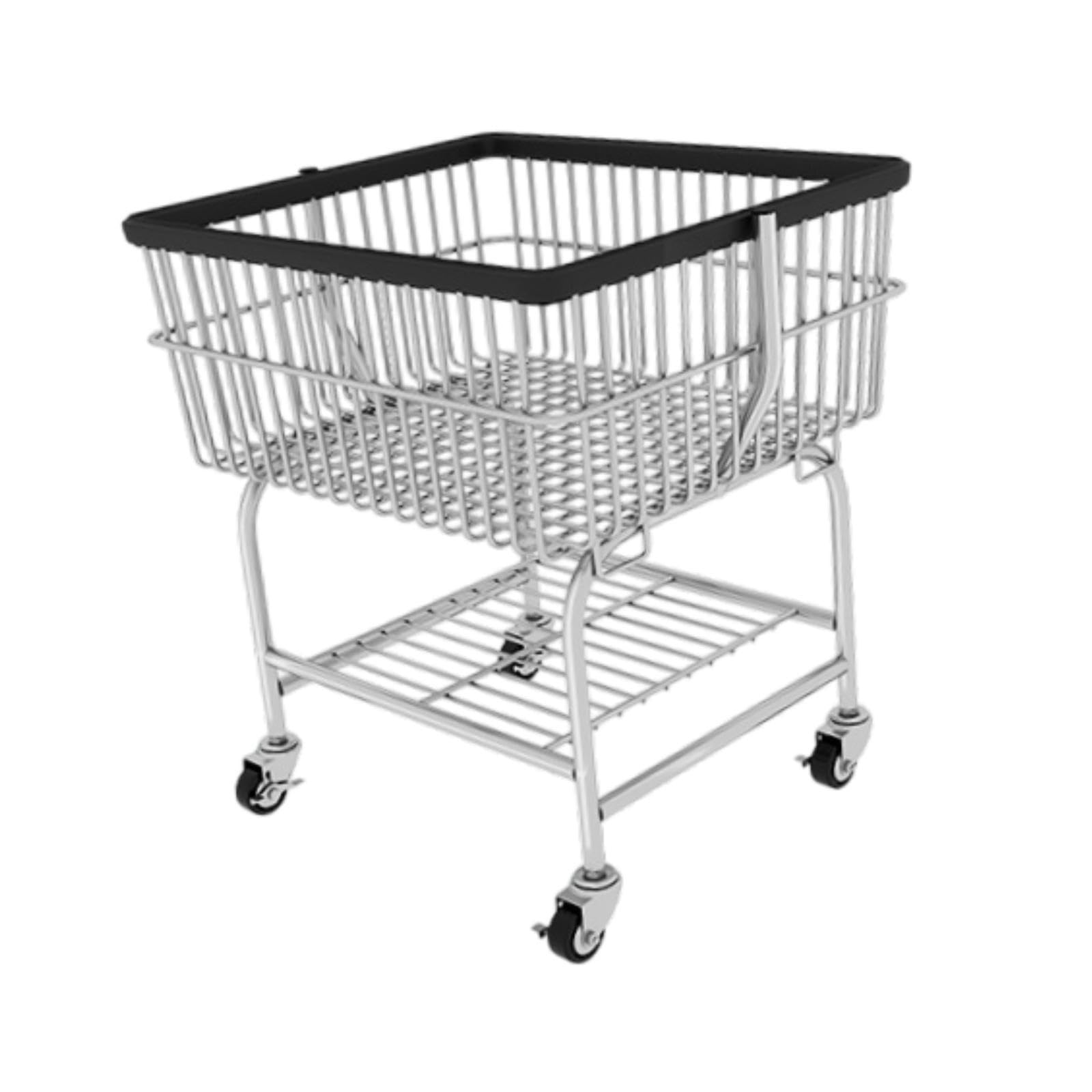 カートハンガー ブラック スチール製 ランドリーワゴン 洗濯物入れ