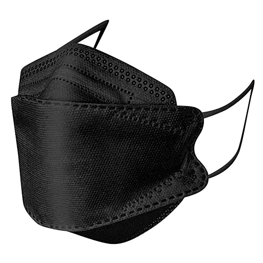 100PCS Adult's KF94 Face_KF94_Mask, 4-Ply Filtеr Black KF94 Màsk for Adult, 3D Design Shape Face Pro