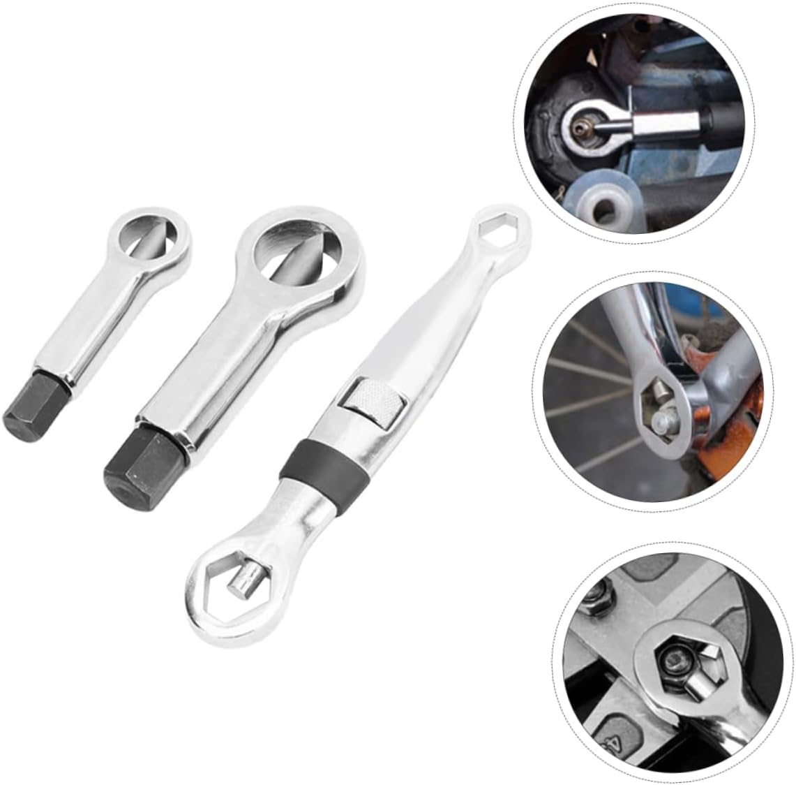 3pcs Heavy Duty Rusty Nut Splitter Tool Set Durable Bearing Steel Nut Separator for Auto Repair Efficiently Removes Without Damage