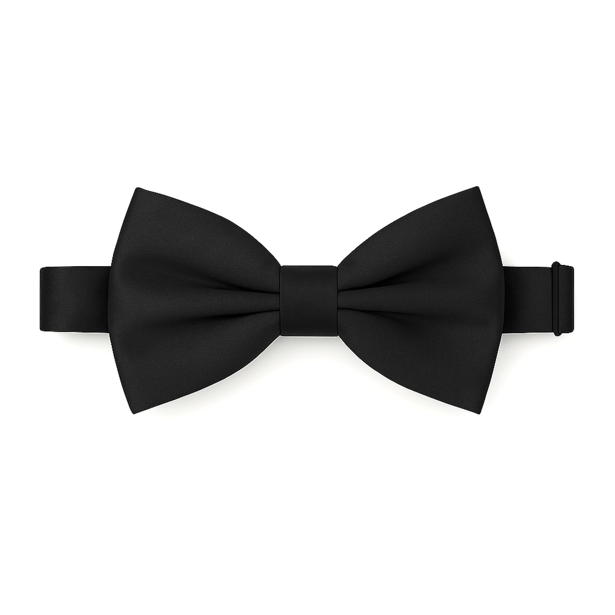Oliver George Bow Ties for Men Solid Color Pre-Tied Adjustable Bow Tie Classic Formal Bowties for Wedding Suit Tuxedo (Black)