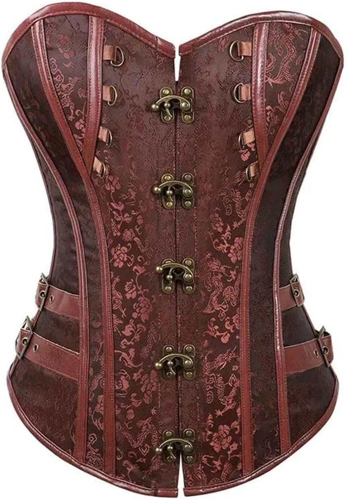 Women Plus Size Steampunk Corset Top Vintage Gothic Halloween Costume Bustier