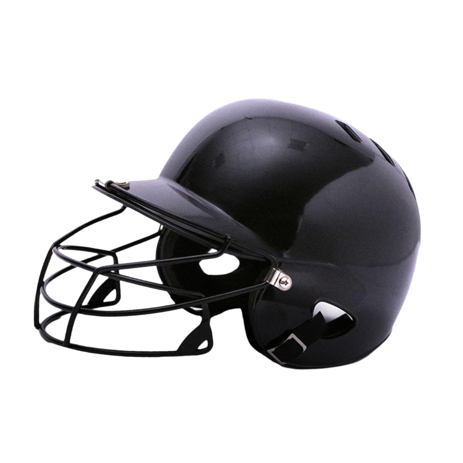 Pegciuho Batting Helmet with Face Protection, Softball Helmet for Outdoor Training And Competition, Black