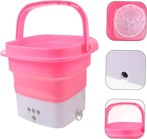 Miniatura 3 de Gadpiparty Mini Lavadora Lavadora Portátil Lavandería Máquina Plegable Compacto Automático Ahorro de Agua Electricidad Enchufe
