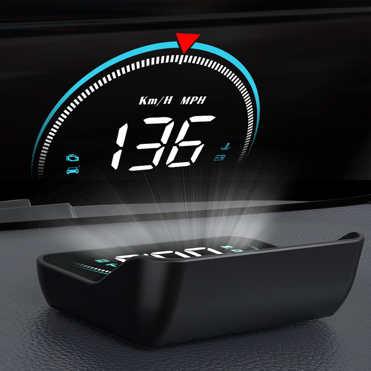 M8 HUD Head Up Display Car On-Board Computer Monitor OBD2 II EUOBD Overspeed Warning System Projector Windshield Auto Electronic Voltage Alarm