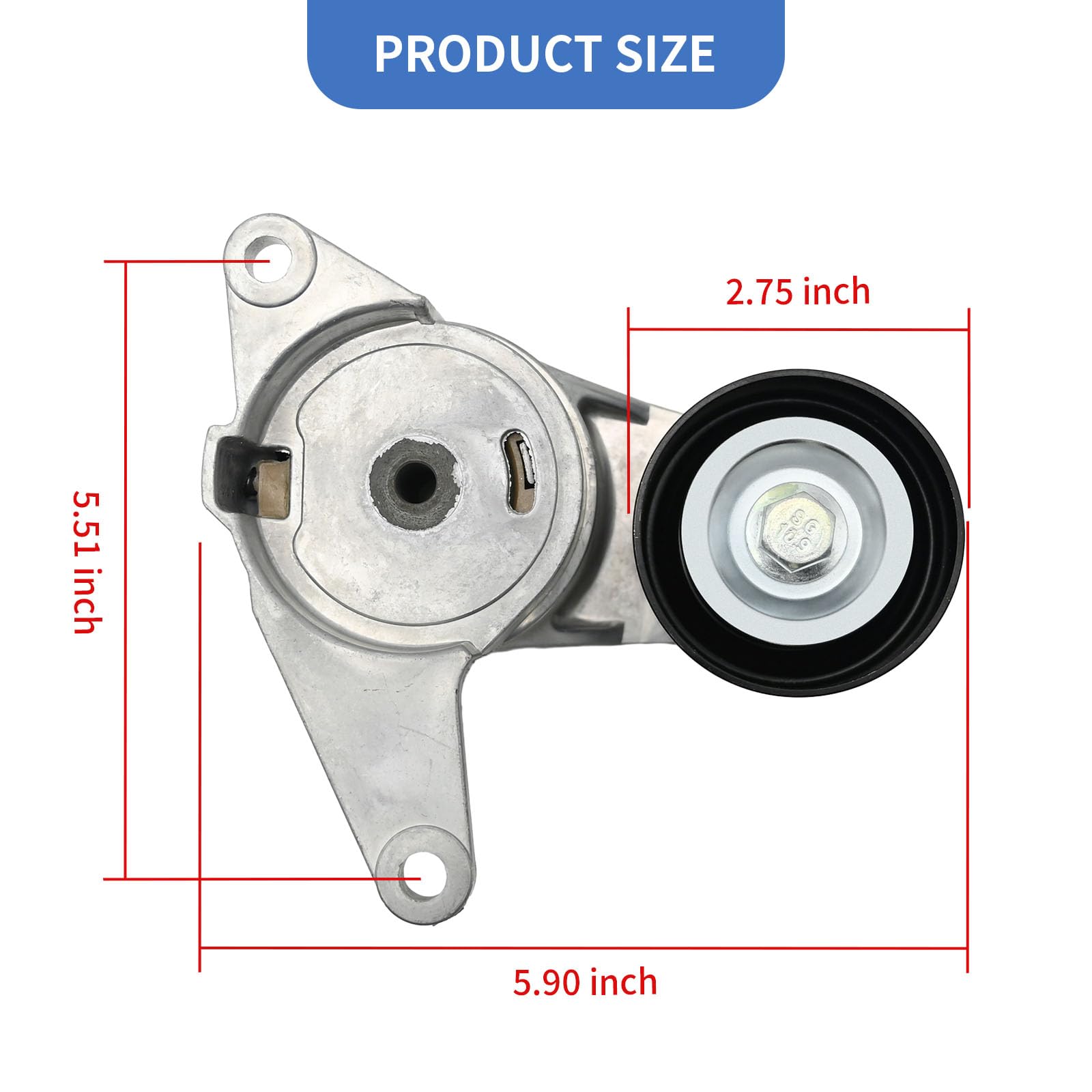 Belt Tensioner With Pulley For Cadillac CTS SRX 04-09 STS 05-11 Water Pump