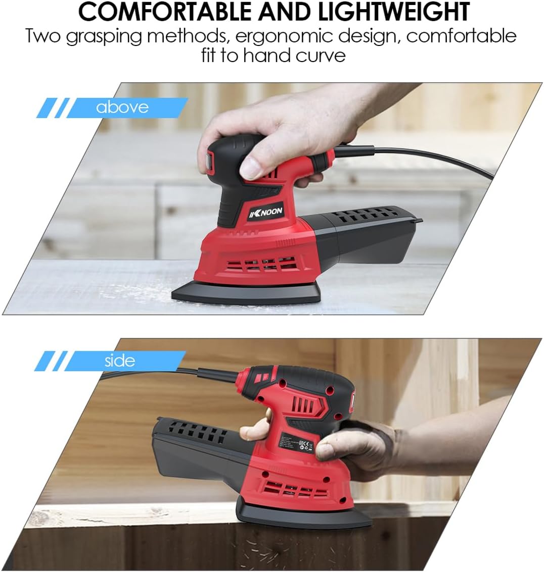 Irfora Detail Sander,200W Detail Grinding Hine Wired Rat Sander Detail Sander