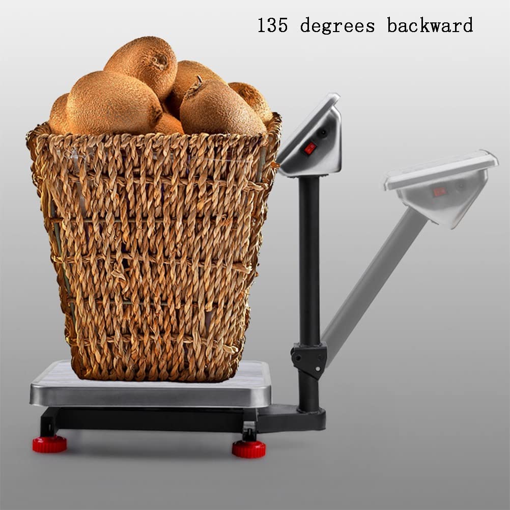 Bilancia Digitale a Piattaforma, Peso, Bilancia Elettronica da Pavimento, Bilancia Pieghevole Robusta, Display LCD ad Alta risoluzione, Ideale per pacchi Bagagli, Prezzo