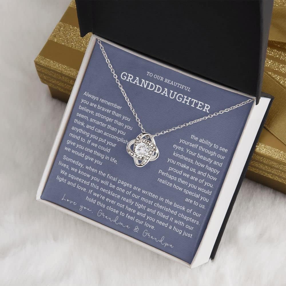 To Our Granddaughter Necklace, Granddaughter Necklace From Grandparents, Granddaughter Gifts From Grandma And Grandpa, Graduation Gift, Surprise Christmas, Happy Birthday Message Card #1 - Image 5