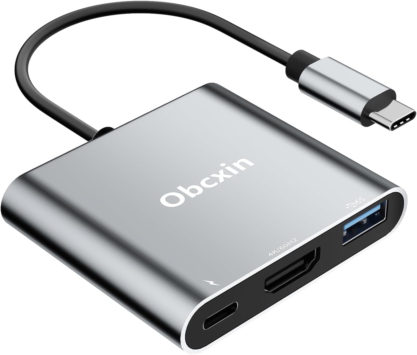 Adaptador USB C a HDMI 4K@60Hz, USB 3.0, 100W PD Carga Rápida, Hub Tipo C para MacBook Pro/Air, iPad Pro, Samsung