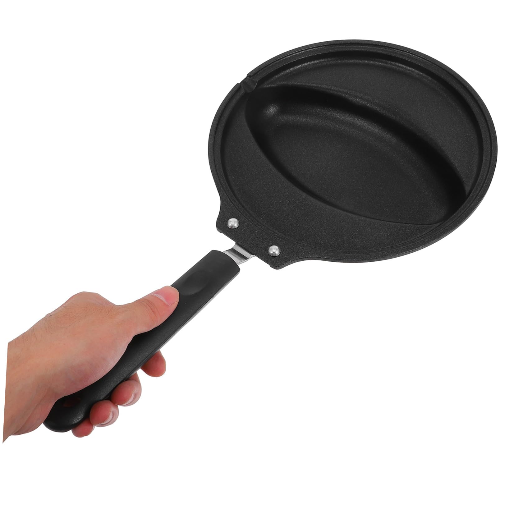 CONGARTENO 1Pc Non Stick Omelette Rice Pan Ergonomic Cooking Pot for Home Easy Clean Design Uniform Cooking for Breakfast and Meal Prep Black