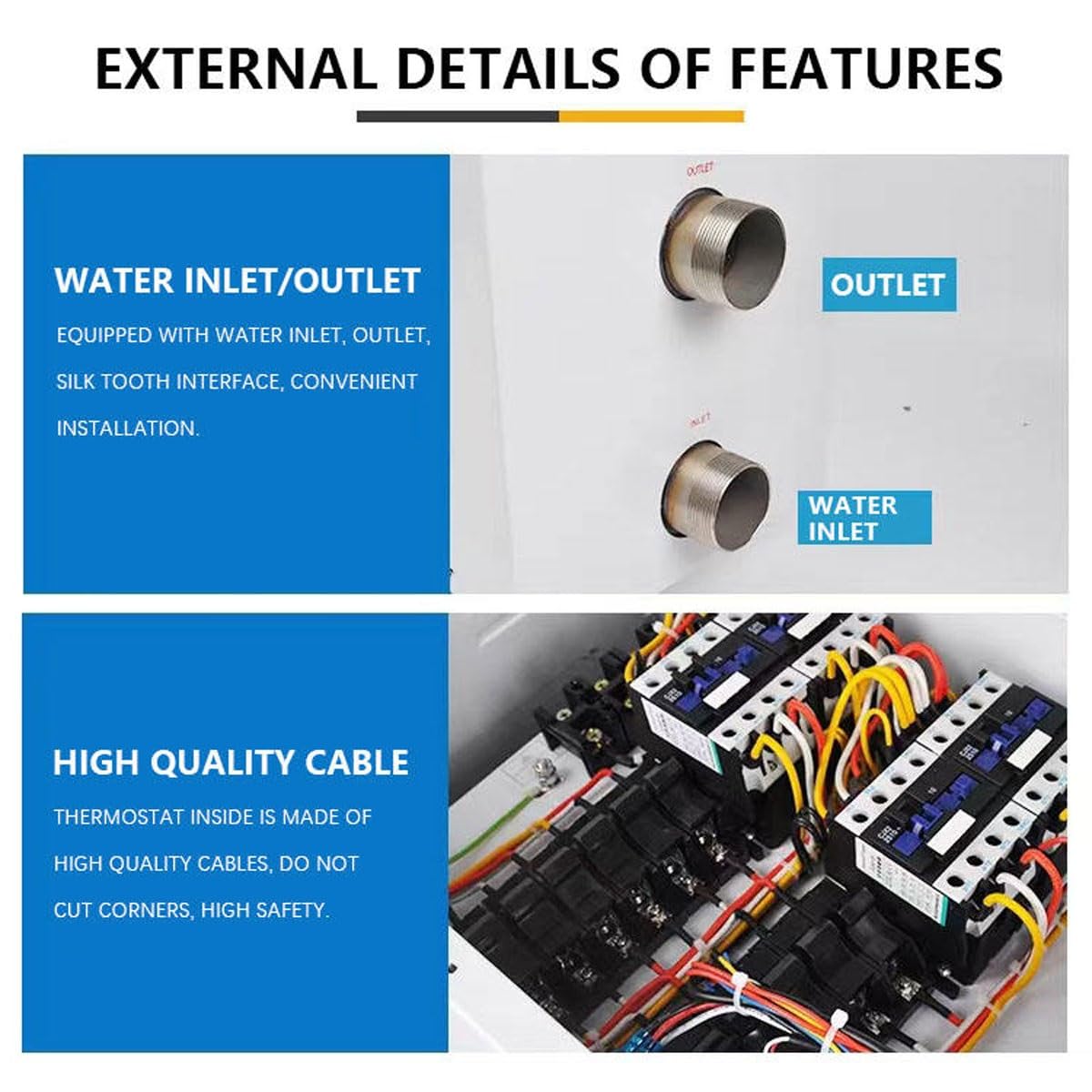 Riscaldatore elettrico per piscina, 18 KW/24 KW con display digitale, termostato per spa e piscina fuori terra