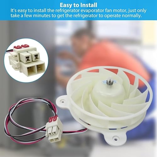 Miniatura 6 de DA31-00287B  ARES2120RA - Motor de ventilador evaporador blanco para refrigerador Samsung