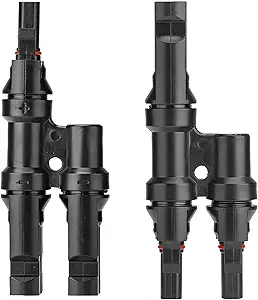 XYRIS Solar Connectors T Branch 1 to 2 for Solar Panels, Solar String Splitter/Joiner (M/FF+F/MM 1 Pair)