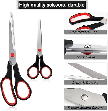 5 Pack Scissors Set, Multipurpose Kitchen Scissors with Sharp Blades