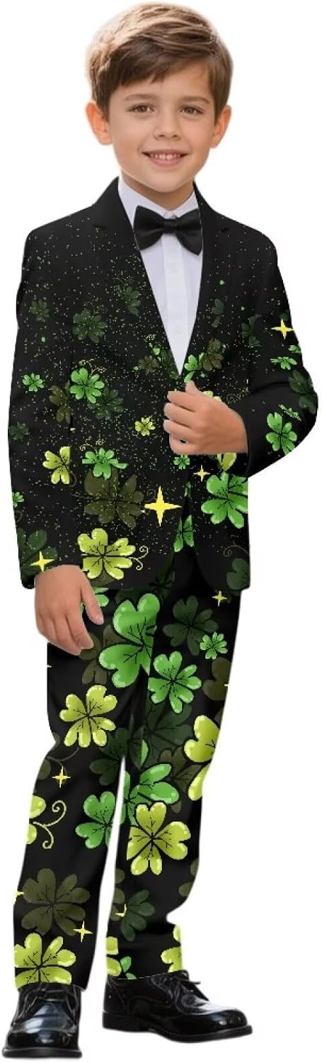 2-Piece Boys' Suits Set Kids Suit Jacket with Dress Pants 6-12 Years