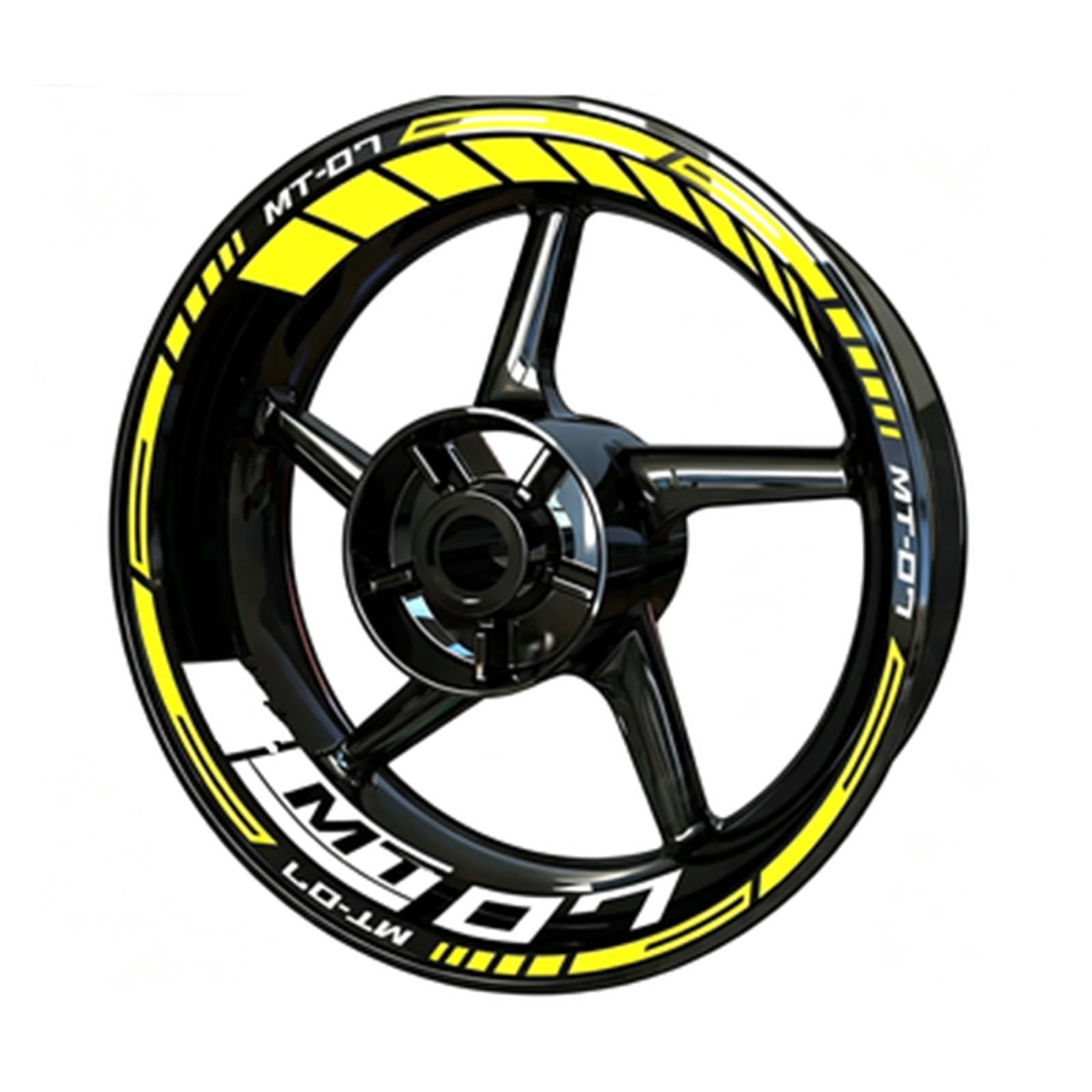 Reflective for Yamaha MT-07 MT07 Motorcycle Wheel Sticker Hub Decal Rim Stripe Tape Motorbike(Color3)