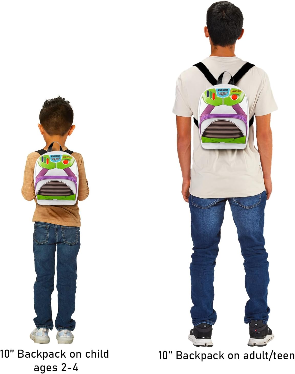 Disney Buzz Lightyear Mini Backpack - 10" Exclusive Toy Story Woven Small Backpack with Front Pocket and Bookmark Bundle | Adjusts to Fit Adults, Teens, Kids - Image 9