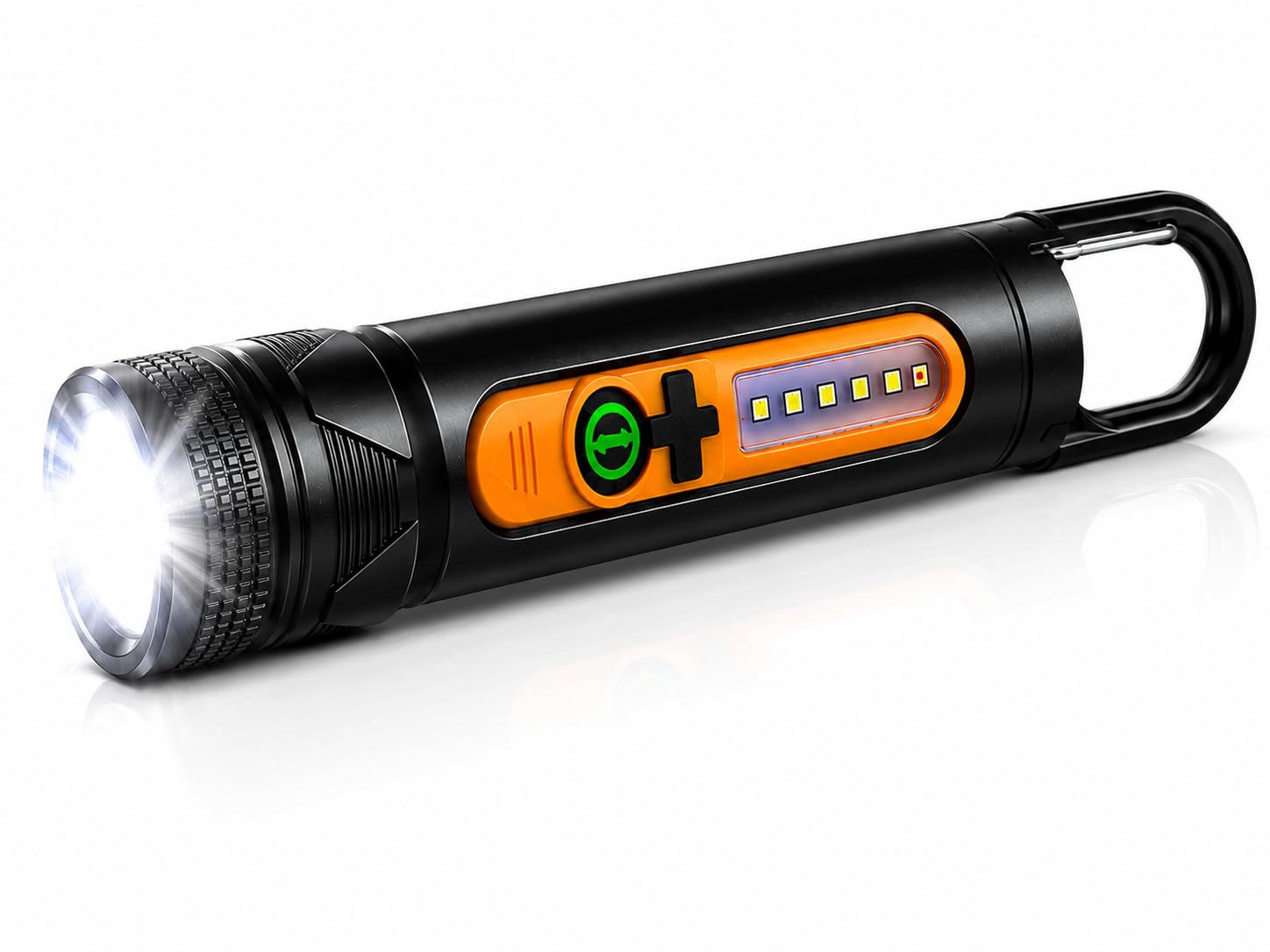 Adwait Rechargeable Torch Light High Power, 6 Light Modes, Telescopic Zoom, Type C Charging, LED Flashlight, Super Bright & Long Distance Range, for Home, Outdoor & Emergency Use (Black)-image-1