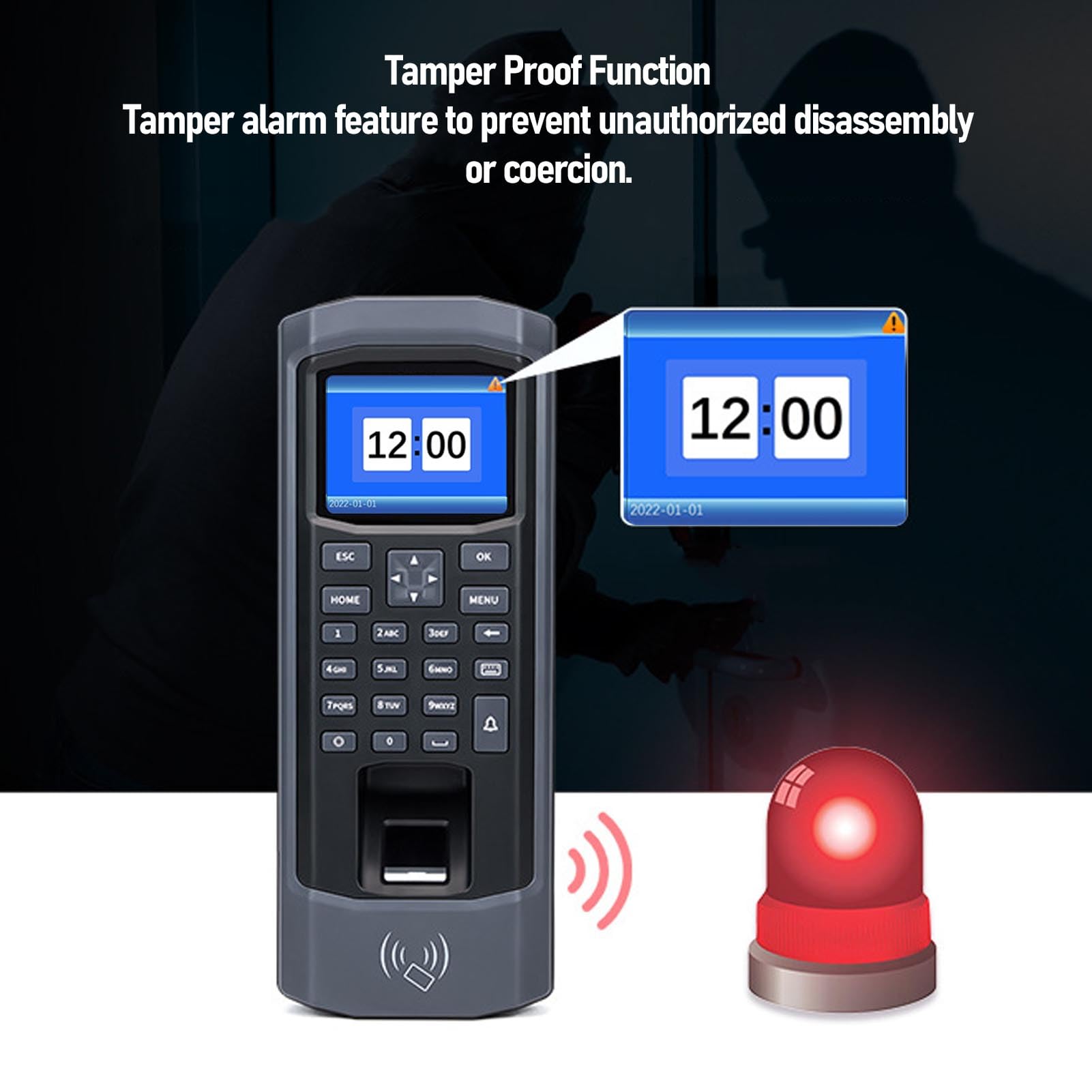 Irfora Rilevatore di Impronte Digitali per Timbratura con Report USB