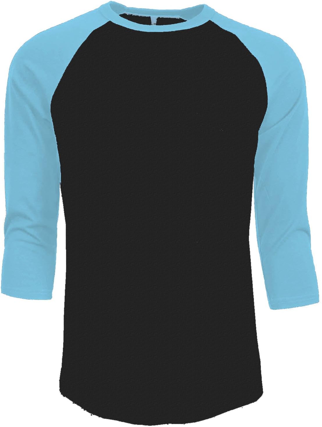 3/4 Sleeve Plain T-Shirt Baseball Tee Raglan Jersey Sports Men's Tee