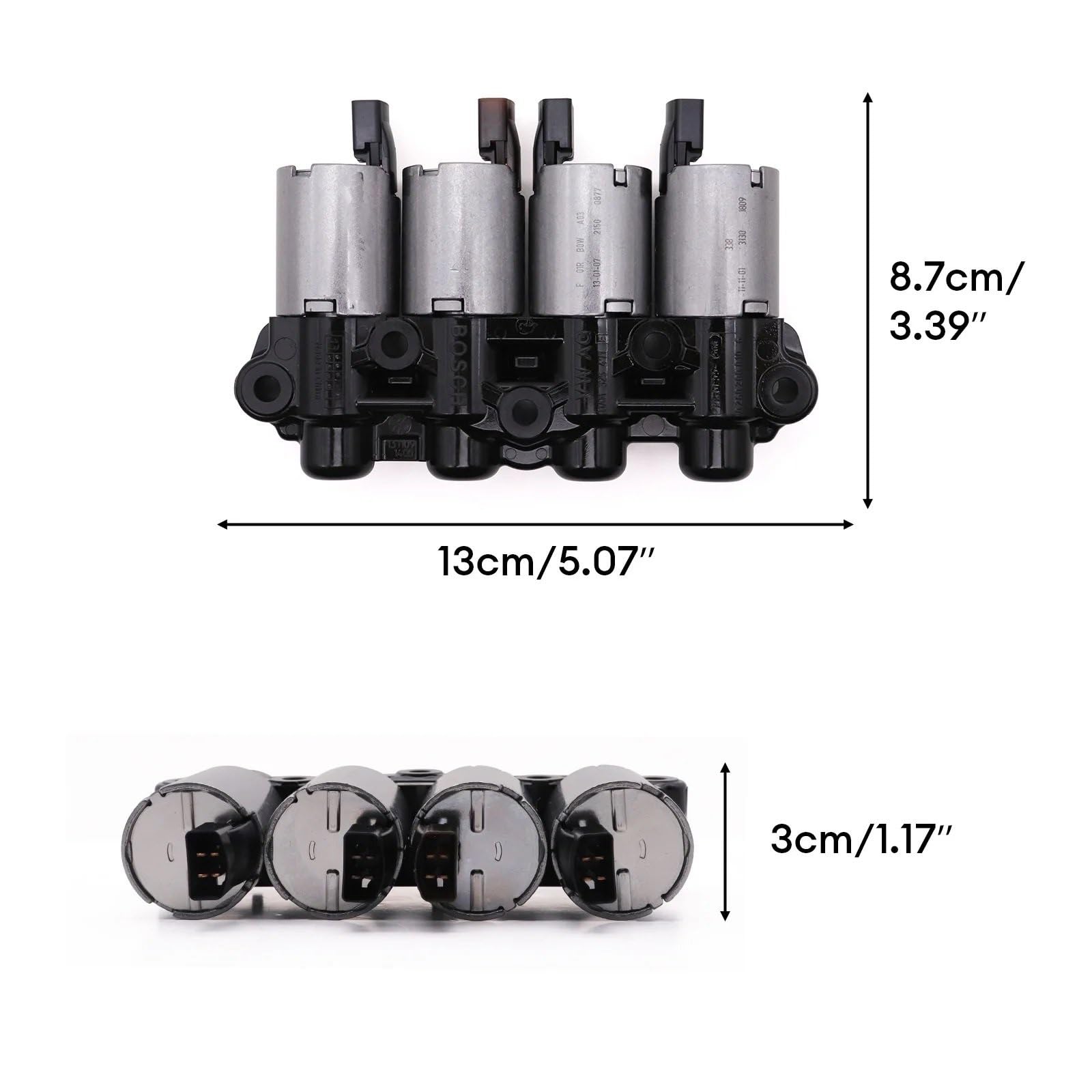 vanne commande électrovanne Kit de 4 électrovannes pour transmission automatique, compatible avec VW, SEAT, SKODA et boîtes de vitesses DSG à 7 rapports.
