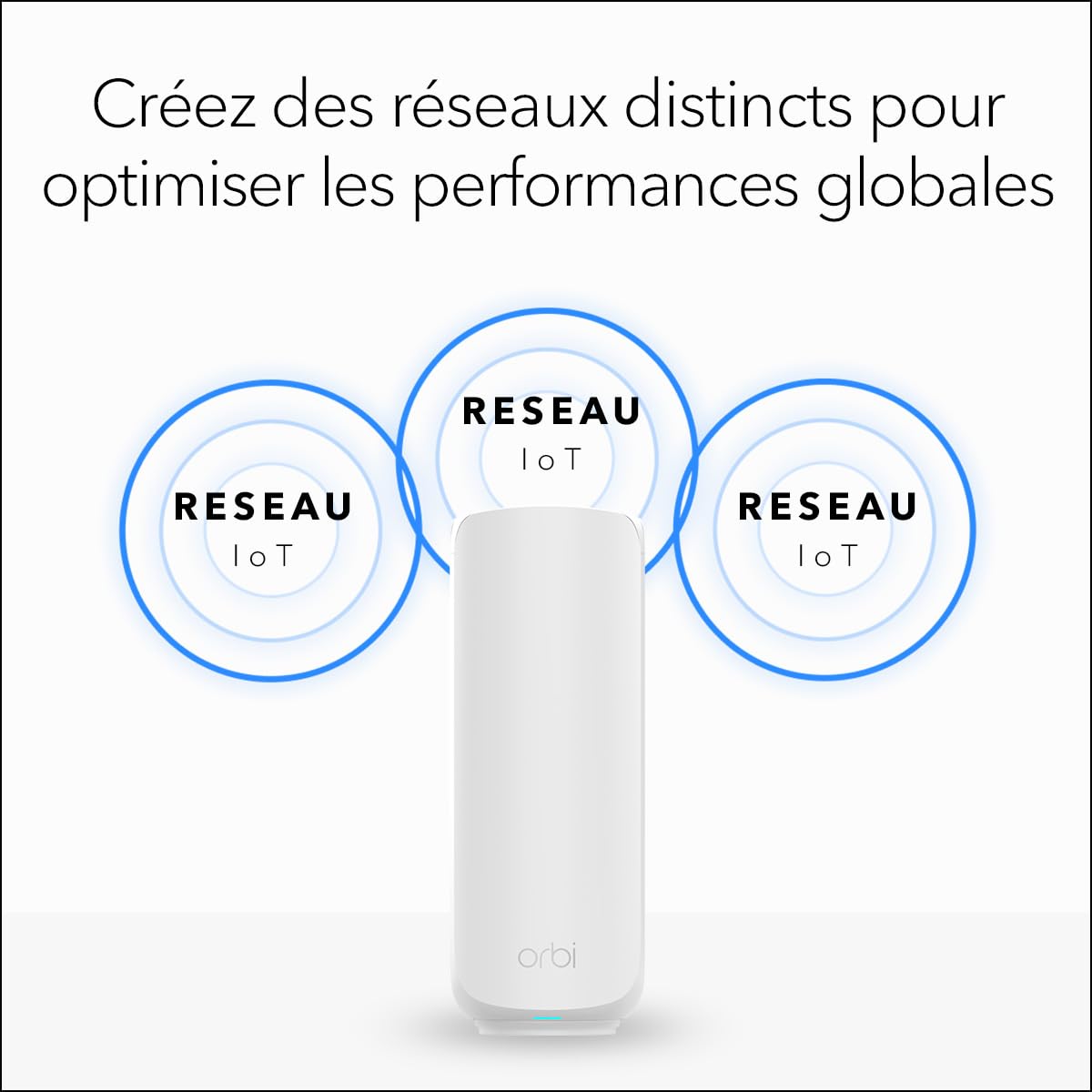 NETGEAR Orbi | Système Mesh WiFi 7 | RBE373 | 3-Pack | Jusqu'à 3.6 Gbps | Couvre jusqu'à 360 m² | 70 appareils | 2.5GB Internet Port | Dual-Band BE3600 | Compatible Murs épais et Toutes Box Internet