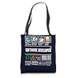 Software Developer Job Label Skills Sarcasm Coffee Beer Tote Bag