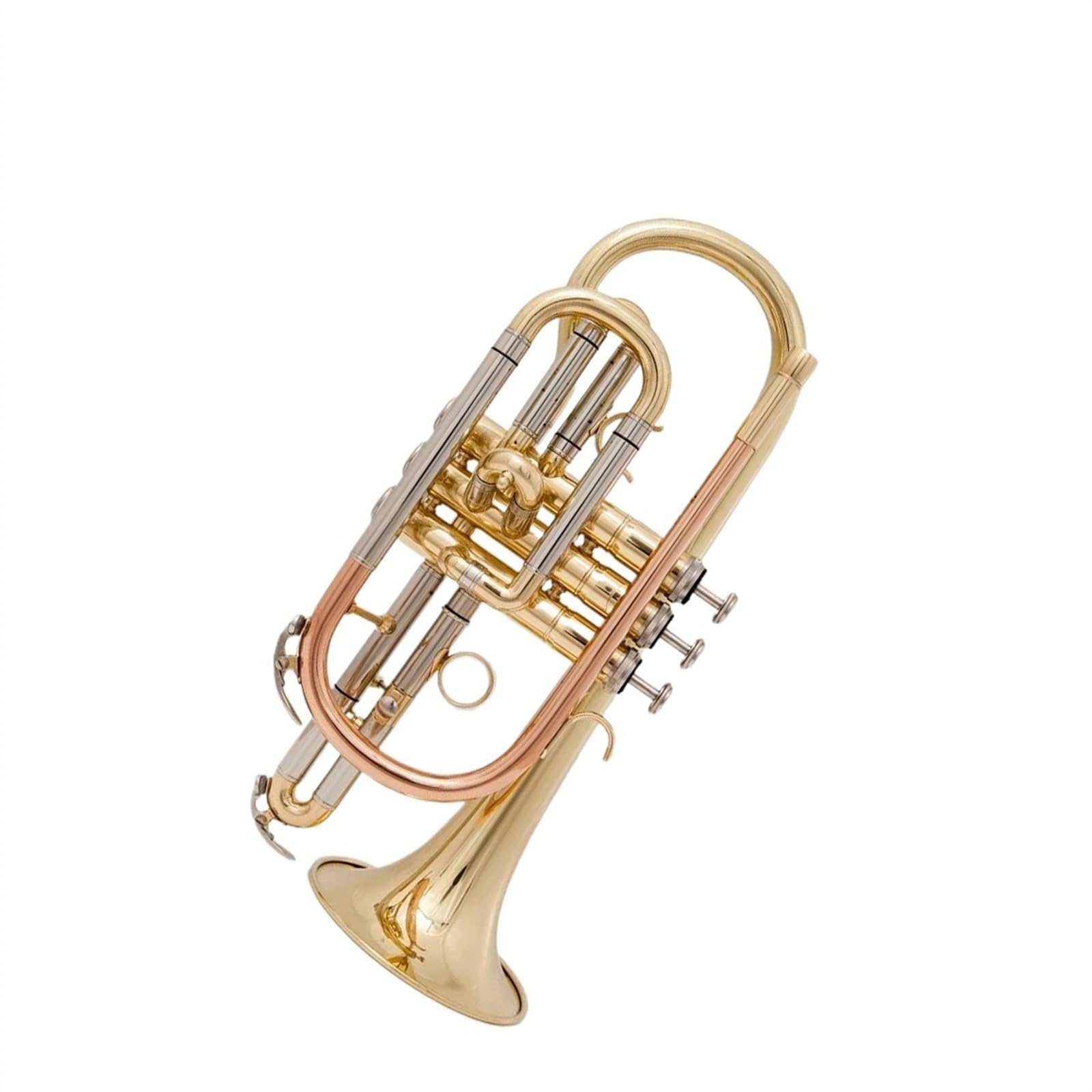 początkujących trąbka Bb Kornet Trąbka Mosiężna Międzynarodowy Instrument Muzyczny Z Futerałem Trąbka Instrument Dla Początkujących(Light Grey)